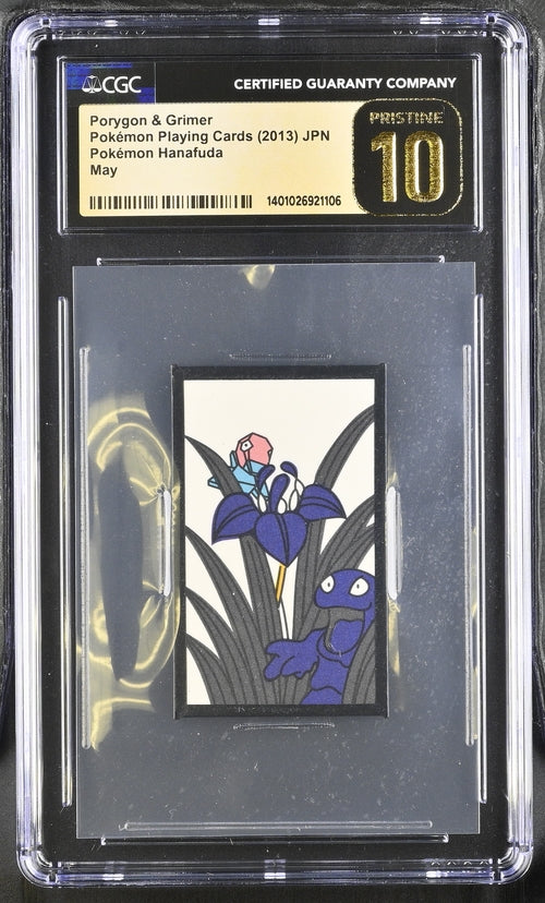 hanafuda cards pokemon Porygon & Grimer Pokemon Playing Cards Hanafuda (2013) CGC PRISTINE 10 – Pulling Hitters