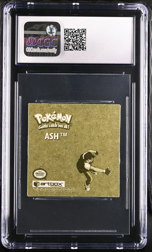 Ash Action Flipz Series 1 Artbox Prism Stickers (1999) CGC MINT 9