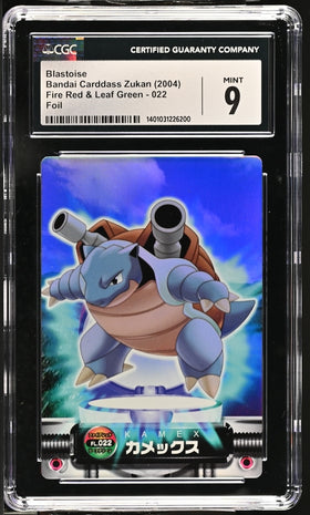 Blastoise Bandai Carddass Zukan Foil (2004) CGC MINT 9