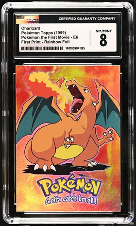 Charizard Pokemon Topps First Print Rainbow Foil (1999) CGC 8