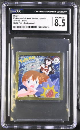 Misty Pokemon Stickers Series 1 Artbox Gold Foil Embossed (1999) CGC 8.5