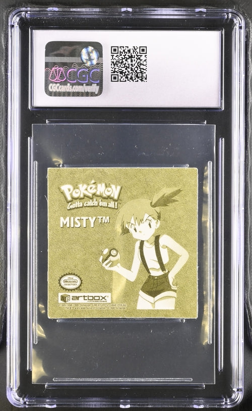 Misty Pokemon Stickers Series 1 Artbox Gold Foil Embossed (1999) CGC 8