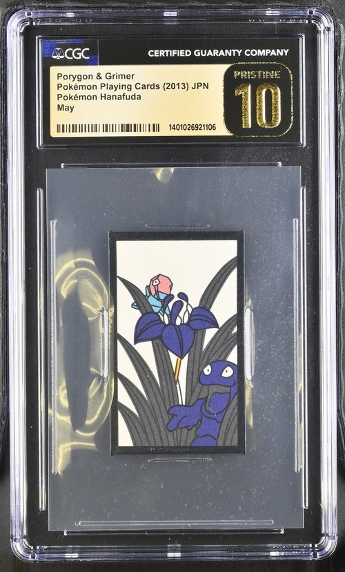 Porygon & Grimer Pokemon Playing Cards Hanafuda (2013) CGC PRISTINE 10