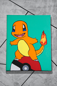 CHARMANDER PAINTING        (1ST EDITION) by Pulling Hitters